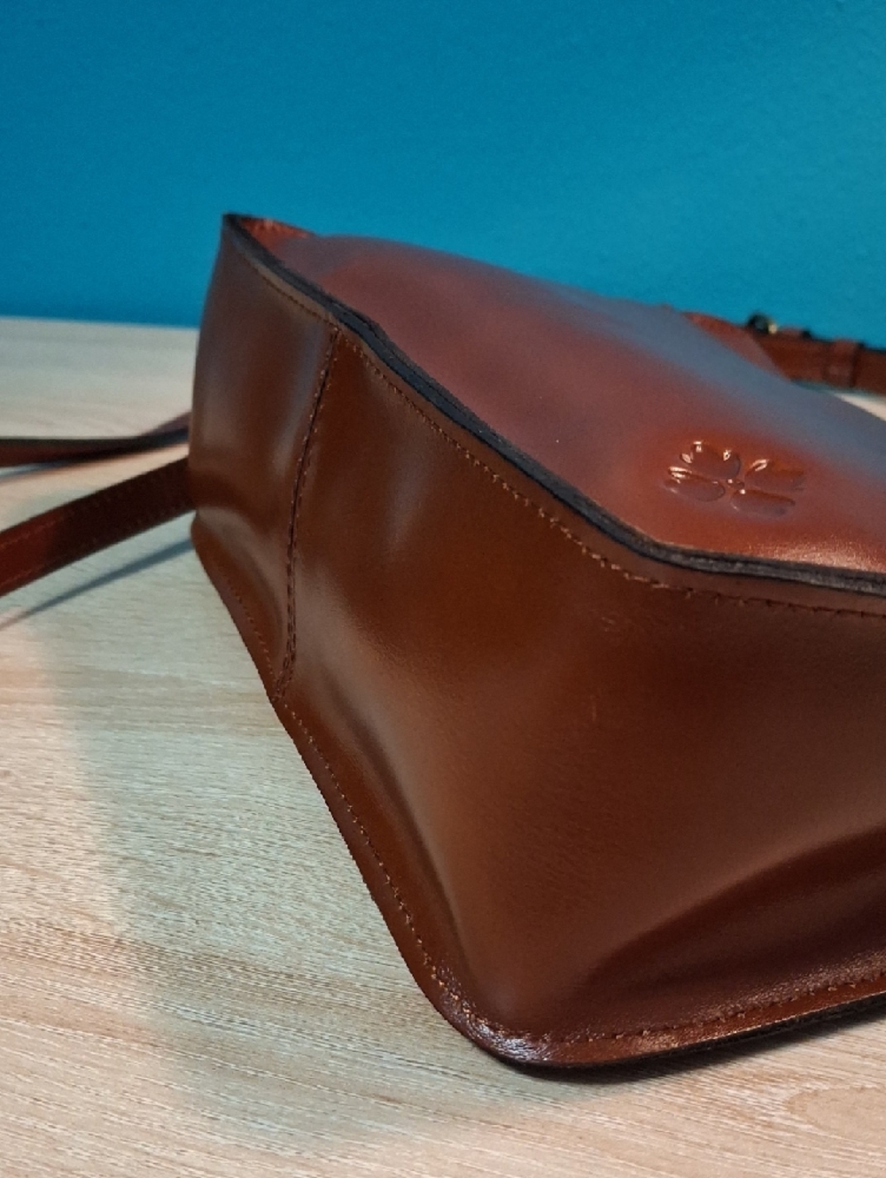 Patricia Nash Tooled Vallata Leather Crossbody - Florence Brown Nwt - Picture 7 of 14